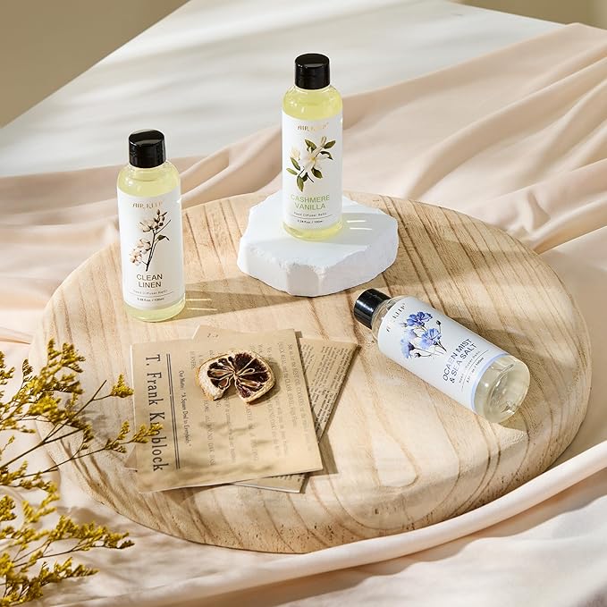 Airkeep Reed Diffuser Oil Refill/Clean Linen/3.38oz（100ml/1 Pack/Scented Oil Refill for Reed Diffuser Home Fragrance for Bedroom, Bathroom Office Home Decor