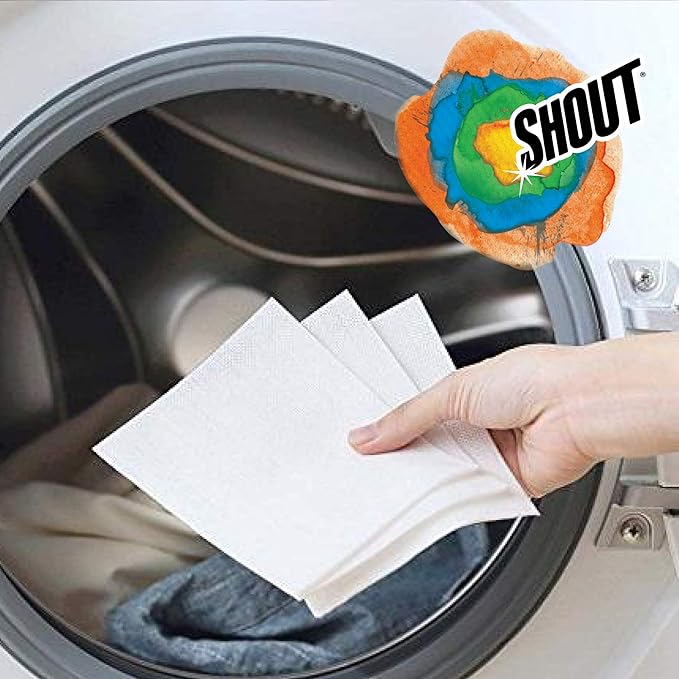Shout Color Catcher Sheets for Laundry, Allow Mixed Washes, Prevent Color Runs and Maintain Original Clothing, 24 Count - Pack of 1