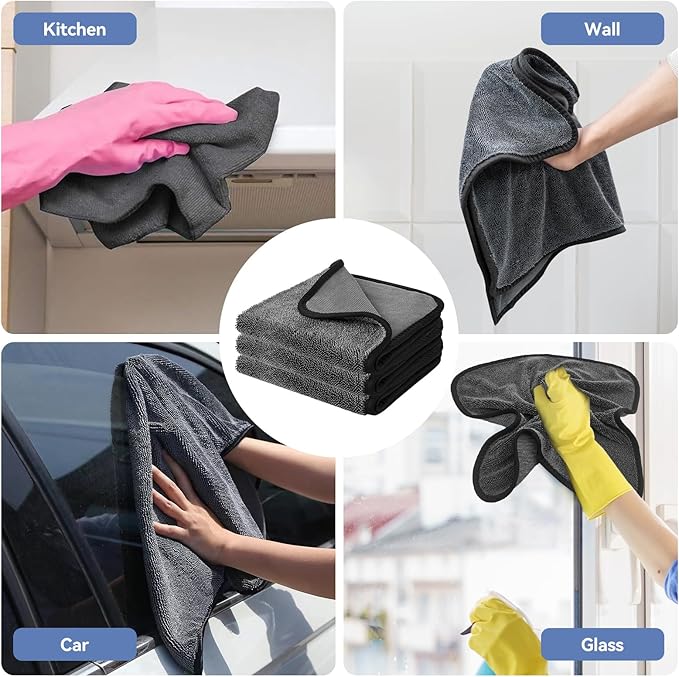 CHENLUKJ Shiny Wipes Shower Cleaning Cloth - 1pcs Super Absorbent Microfiber Bath Towels for Effortless Cleaning of Windows, Bathroom, Car & Home Toilet - Must-Have!(23.6x35.4in)