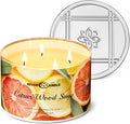 4EVER Scented Candles | 4-Wick 18oz Soy Wax Candle | Up to 50Hrs Clean Burn | Aromatherapy Candles for Home Scented | Gifts for Women & Mom, Citrus Wood Sage