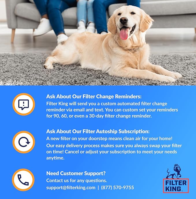 Filter King Air Filters 9x11.75x1 | 6-PACK | MERV 8 HVAC Pleated AC Furnace Filters | Air Purifier | Replacement Filters for Clean, Healthy & Fresh Environment | MADE IN USA