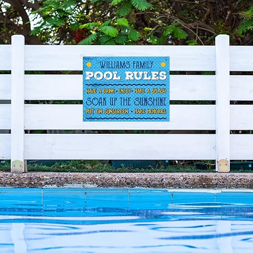 Custom Pool Sign, Pool Rules Make A Splash for Pool Décor Sign, 18x24 Inches, Rust Free .063 Aluminum, Fade Resistant, Made in USA by Sigo Signs