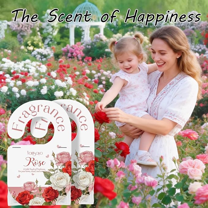14 PCS Rose Sachets Bags for Drawers and Closets, Long Lasting Scented Sachets Air Fresheners, Natural Odor Eliminator, Home Fragrance for Wardrobe, Shoe Cabinet, Car & Bathroom Potpourri Bag