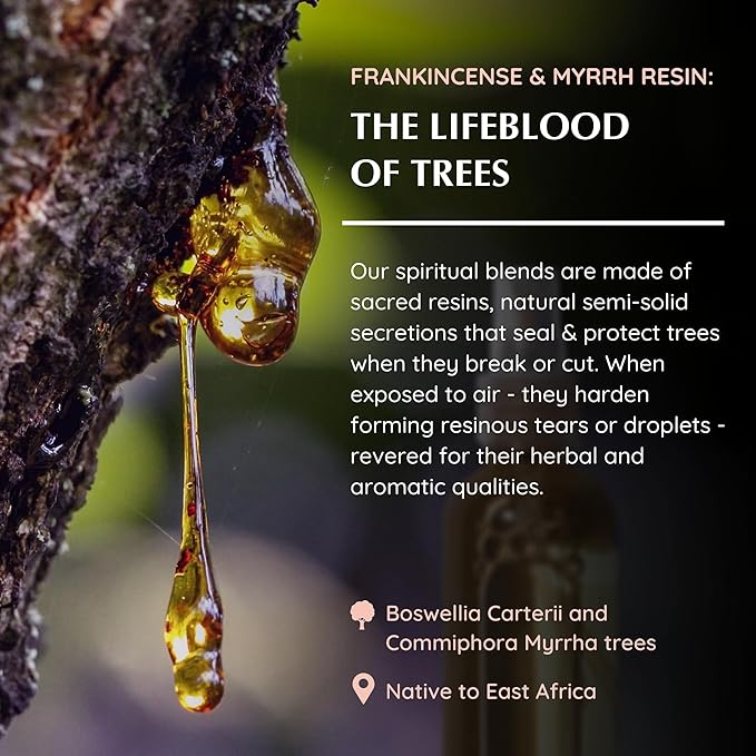 Frankincense & Myrrha Natural Resin Mist Spray by Aromafume | 100 ml / 3.3oz | Ideal for deep relaxation, spirituality & rituals | Made with Pure Resin from Somalia | Non-alcoholic, non-toxic & vegan