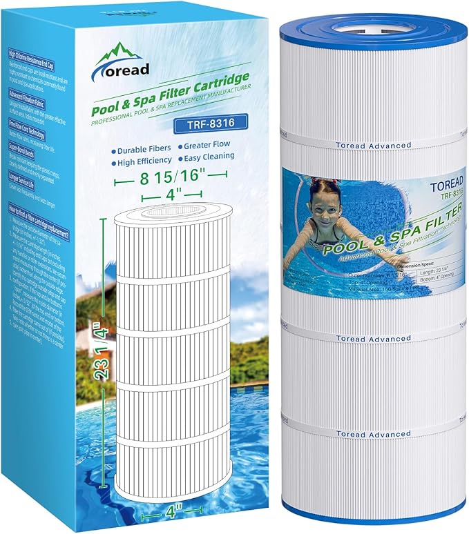 TOREAD Pool Filter Replaces Hayward X-Stream CC1500, CCX1500-RE, Pleatco PXST150, Ultral-B3, Unicel C-8316, Filbur FC-1286, Waterway Pro Clean 150,150 Sq.Ft Filter Cartridge, 1 Pack