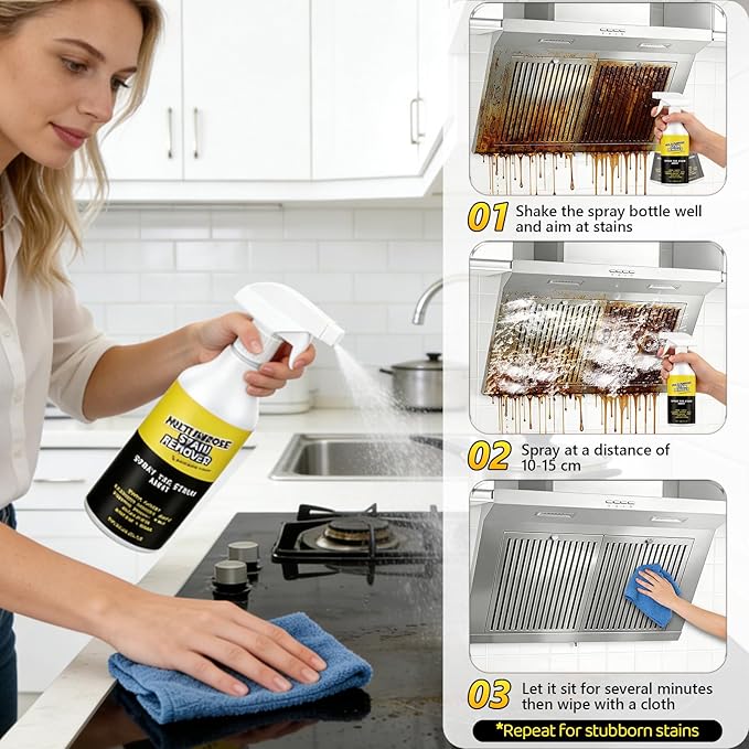 MISNINE 2PCS Multi Purpose Stain Remover, Foam Cleaner Spray, A powerful cleaner for kitchens, Fast Acting Cleaner for Kitchen Countertops, Floors, Toilets, Cars