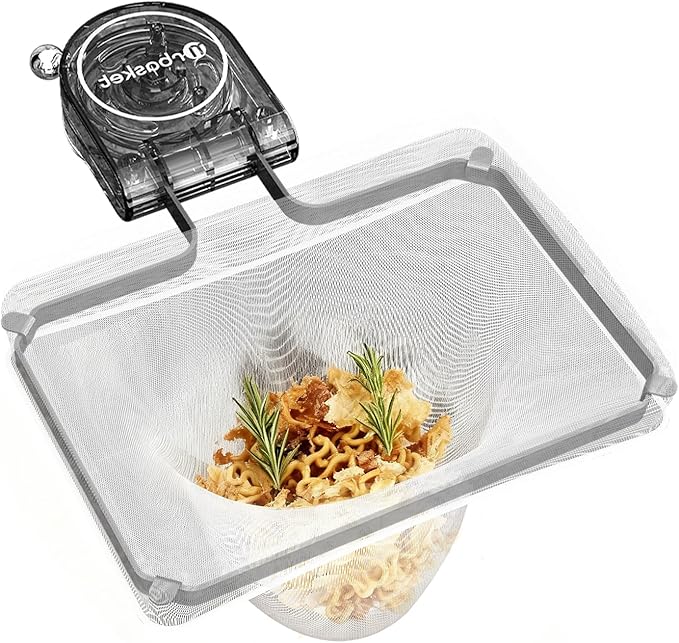 Botsparty Disposable Kitchen Sink Strainer Basket with Suction Cups & 50 Mesh Bags, Adjustable Drain Basket with Food Waste Filter & Food Catcher Basket for Vegetables, Fruits, Dishes
