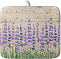 Lavender Floral Dish Drying Mat 16x18 inch Spring Summer Flower Decorative Fast Dry Dishes Drainer Mats Reversible Washable Dish Rack Pad
