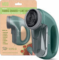 MOD Portable Fabric Shaver and Lint Remover, Reusable Pet Hair Remover, Lint Roller for Clothes, Sweater Shaver, Couch, Blankets, Curtains with Detachable Lint Collector Tank, Battery Operated, Green