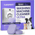 Fursprint Washing Machine Cleaner Tablets Ultra – 40% Stronger Formula: Designed for Pet Owners, Removes Residue, Grime & Odors, Compatible with HE, Top & Front Load, 24 Pack – 12 Month Supply