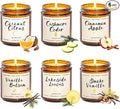 Scented Candle Gift Set for Women – 6 Pack 7oz Winter Scented Soy Candles, Long Lasting Aromatherapy Christmas Gifts for Her, Perfect for Home Décor, Vanilla, Cinnamon & Cedar Scents