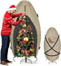 SIRUITON Upright Christmas Tree Storage Bag for 7.5 ft Tall,Heavy Duty 600D Oxford Fabric Vertical Xmas Storage Bags,Waterproof & Tear-Resistant Christmas Tree Cover with UV Protection