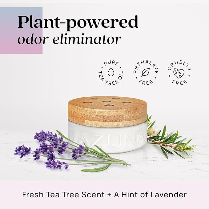 Azuna Air Freshener and Odor Eliminator for Strong Odor Gel Refill Pouch | Plant Powered & Long Lasting | For Pet, Smoke, Home and Bathroom | Last 60-90 Days | Lavender Aromatherapy | 24 oz