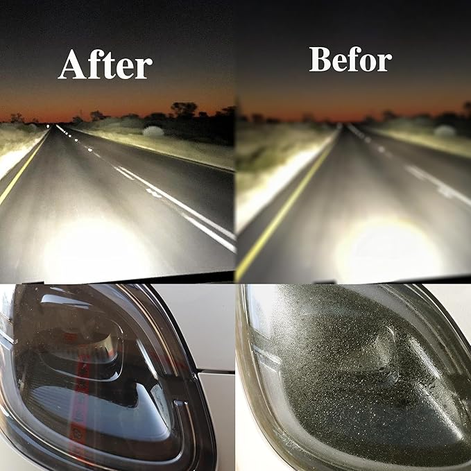 3 Inch Car Headlight Restoration Kit, 75MM Headlight Polishing Kit, Headlight Cleaning Kit with Hook & Loop Sanding Disc Grit 320-3000 Scouring Pad Polishing Pad Soft Interface Pad for Drill--41PCS