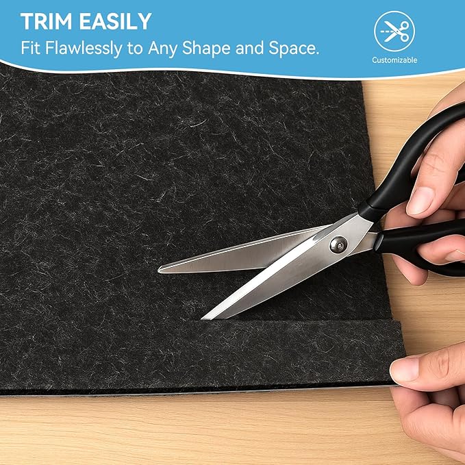 Warmstar 8x10 FT Non Slip Rug Pad,Water-Resistant & Moisture-Proof Felt Rug Pad for Hardwood Floors,1/2” Thick Soft Carpet Pad with Natural Rubber Backing, Secure Grip & Floor Protection