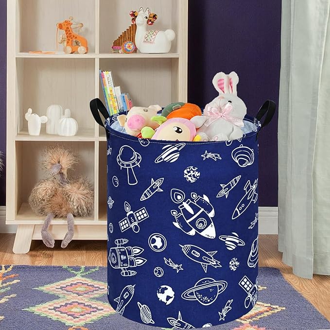 Round Laundry Hamper Storage Basket Laundry Organizer Hamper Storage Bins Clothes Box Nursery Hamper Gift Basket with Handles