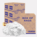 Premium White Knit (600 lbs. Pallet 12x50 lbs. Box of Rags) T-Shirt Cleaning Rags – White Cotton Rag for Cleaning, Staining, Oil, Grease & Dusting – Shop Rags Bulk for Multipurpose