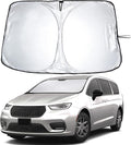 EcoNour Windshield Sun Shade Compatible for Chrysler Pacifica 2017–2026 | Custom Fit Minivan Front Window Sunshade | Foldable Heat & UV Reflective Sun Visor