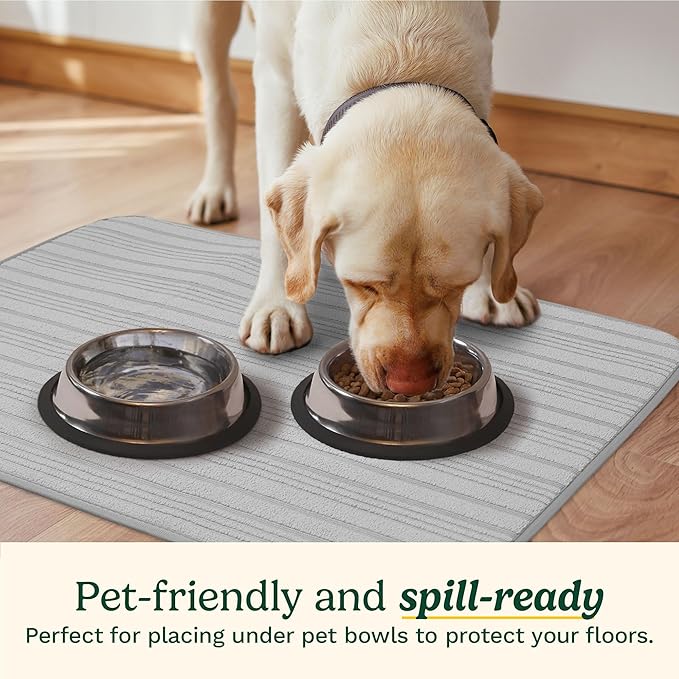 Cuisinart Dish Drying Mats for Kitchen Counter - (2) 18" x 24" Ultra Absorbent Dish Drying Mat XL - Foldable, Machine Washable, Fast Drying Dish Mat