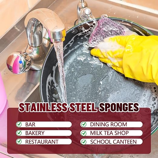 Honeydak 150 Pack Steel Wool Soap Pads, Metal Scouring Pads, Separately Packaged 2.5 x 2 Inch, 15 Gram Metal Wire Scourers Sponges for Stove Pot Pan Oven Kitchen Cooker Hood(Updated)