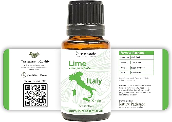 Lime Essential Oil - Direct from Citrusmade in Sicily- Pure Essential Oils for Diffusers and Aromatherapy in The Mediterranean - 100% Pure Therapeutic Grade (22lbs)