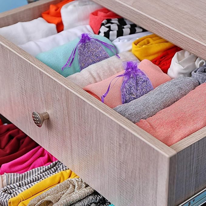 Lavande Sur Terre Bag of 50 Sachets Dried Lavender Flower Lavender Sachets for Drawers and Closets, LV-B-3