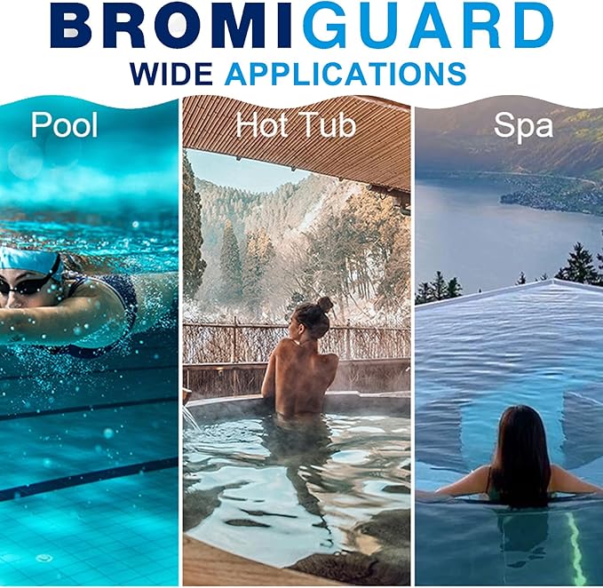 Bromine Tablets 1 Inch 1.8 Lbs for Spa Hot Tub Chemical Sanitizer Bromine Tabs | Long-Lasting 1" Brominating Tablets for Pools | Less Chlorine Odor 1.8 Pounds