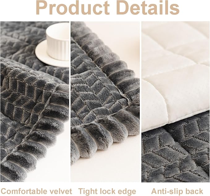 Mivnue Pet Couch Cover Protector Sofa Covers for Pets Washable Non Slip Couches and Sofas Dog Mat (Dark Grey, 27.6" x 82.7")