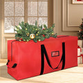 Heavy Duty Christmas Tree Storage Bag for Trees Up to 9ft – Waterproof, 600D Durable Zipper & Handles, Holiday Storage Solution (Red)