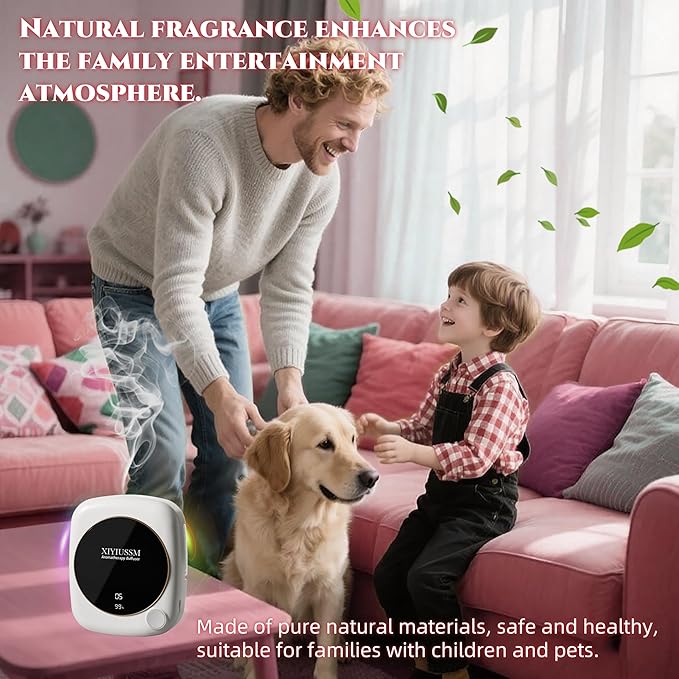 Waterless Essential Oil Diffuser for Home Office Travel Ultrasonic Aromatherapy Small Cordless Diffuser with 7 Mist Modes for Bedroom Bathroom Hotel Car Portable Air Freshener & Scent Machine