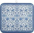 Blue Floral Dish Drying Mat for Kitchen Counter Boho Flowers Dishes Drainer Mats Rustic Farmhouse Microfiber Absorbent Dish Draining Spring Summer Reversible Dish Rack Pad 16x18 Inch