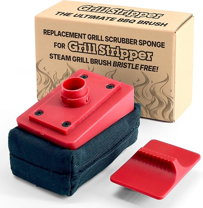 GRILL STRIPPER Replaceable Flame-Resistant Aramid Fiber-Reinforced Scrubbing Sponge