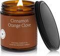 Fontana Candle Co Wood Wick Beeswax Jar Candle, Cinnamon Orange Clove - Made with Coconut Oil & Pure Essential Oils – Clean Burn, Long Lasting and Non-Toxic Candles for Home & Room Decor