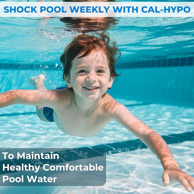Pro-Grade Chlorine Pool Shock, 68% Cal-Hypo Granular Sanitizer, Prevents Bacteria & Algae, Restores Crystal Clear Water - Shock Treatment, Swimming Pool Chemical - 1lb
