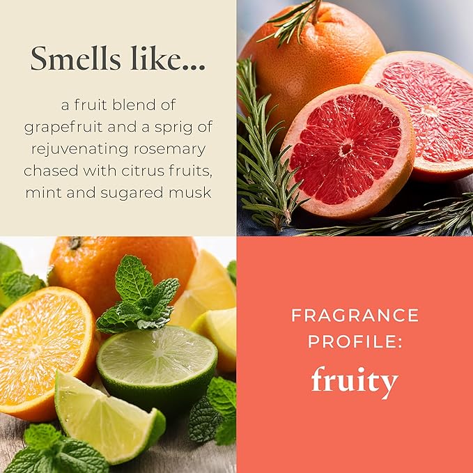 PartyLite Set of 12 Tea Lights Candles, Grapefruit & Rosemary Scent, Aromatherapy Scented Candles Gift Set, Up to 4 to 6 Hours Burn Time