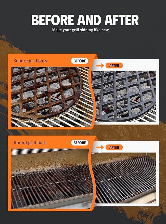 MEKER Grill Brush Bristle Free Replacement Pad, Ultra Safe Cleaning, Grill Cleaner Pad, Grill Brush Replacement Pad, 4 PCS