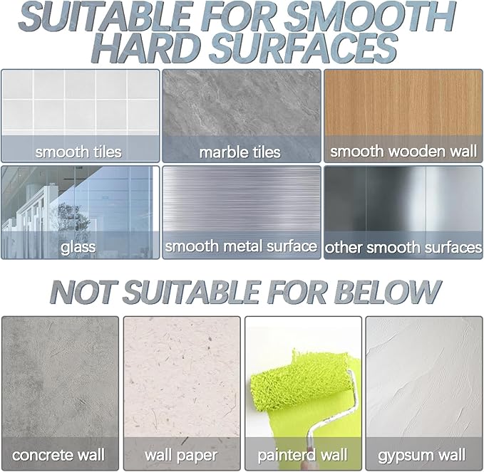 3-H 40 Pack Self Adhesive Broom Holder Wall Mount - Heavy Duty No Drill Broom Organizer for Garage Closet Kitchen, Plastic Storage Rack for Brooms Mops Tools, Peel and Stick Adhesive, White