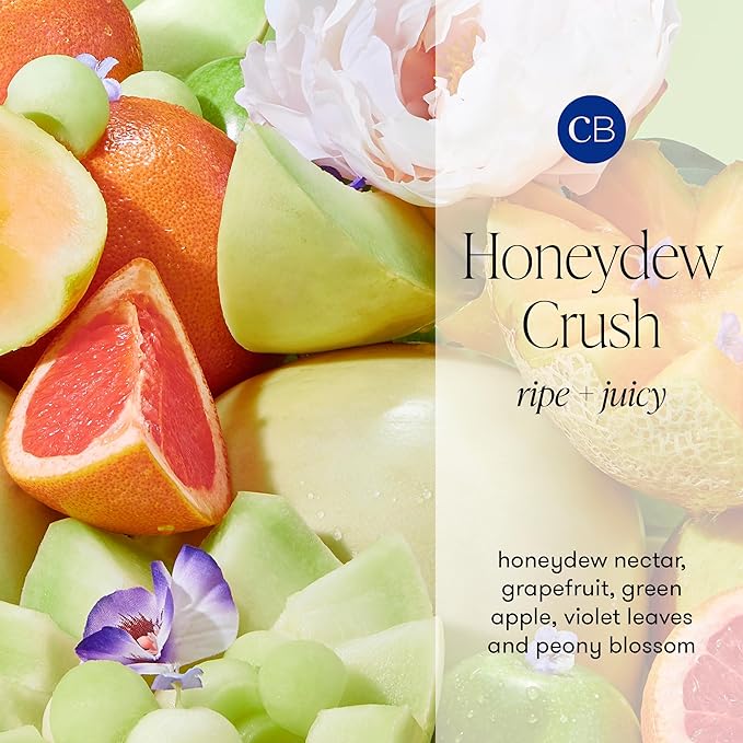 Capri Blue Honeydew Crush Scented Candles for Home - Mercury Iridescent Inverted Jar Candles - Housewarming Gifts for Women & Men - Long Burning Soy Wax Blend - Honeydew Crush (10 oz)