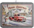 Merry Christmas Dish Drying Mat for Kitchen Winter Snowman Large Dish Drying Mat Buffalo Plaid Kitchen Drying Mat Truck Tree Microfiber Drying Mats Absorbent Dish Pad 18x24 inch