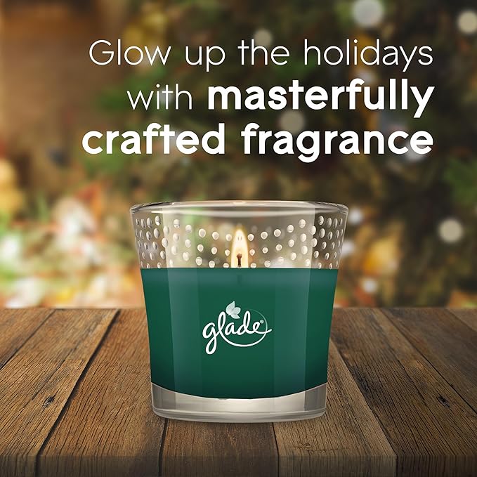 Glade Candle Jar, Air Freshener, Twinkling Pine & Cedar, 3.4 Oz