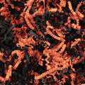 Mefleet 1 LB Halloween Crinkle Cut Paper Shred Filler Black & Orange Crinkle Shredded Paper for Gift Basket - Gift Box Bag Filler - Grass Cushion Stuffing for Halloween Packaging Wrapping