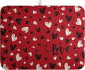 Valentines Day Dish Drying Mat Red Black Love Heart Valentine Kitchen Dish Drying Pad Absorbent Dish Dryer Mat for Kitchen Countertops Microfiber Dishes Drainer Pad Dish Drying Rack Mat (18x24 in)