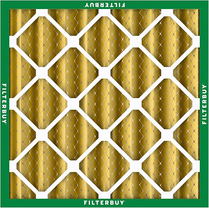 Filterbuy 24x24x4 Air Filter MERV 11 Superior Pet & Allergy Defense (2-Pack), Electrostatic Pleated HVAC AC Furnace Filters Replacement, Made in USA (Actual Size: 23.38 x 23.38 x 3.63)