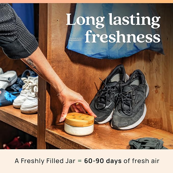 Azuna Air Freshener and Odor Eliminator for Strong Odor Gel 24oz Refill Pouch with Tea Tree Oil | Plant-Based & Long Lasting | Pet, Smoke, Home and Bathroom | Simply Citrus | Lasts 60–90 Days