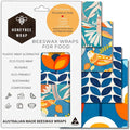 Honeybee Wrap Beeswax Wraps for Food - The Kitchen Collection - Organic Cotton Beeswax Wrap - Reusable Beeswax Food Wrap - Plastic Wrap/Sandwich Bags Alternative - 4 Pack, S, M, L & XL