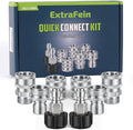 Premium Pressure Washer Quick Connect Kit - M22 Swivel to 3/8'' Quick Connect, 3/4'' to Quick Release, M22 14mm Power Washer Adapter Set Quick Connect Pressure Washer Fittings (Stainless Steel)