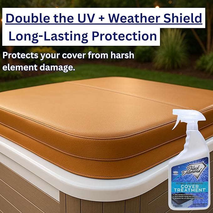 Ultimate UV/Restore Spa & Hot Tub Cover Cleaner and Protectant Treatment. Conditioner for Vinyl Cover Conditioner Spray Restores Your Cover to Look New. Simply Easy to Use