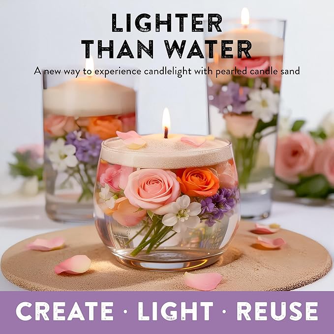 Pearled Candle Sand 10.5 oz (300g) – Lavender Serenity Scented Candle, Purple Color, Relaxing Aromatherapy, Home Decor, Stress Relief, Long-Lasting Burn
