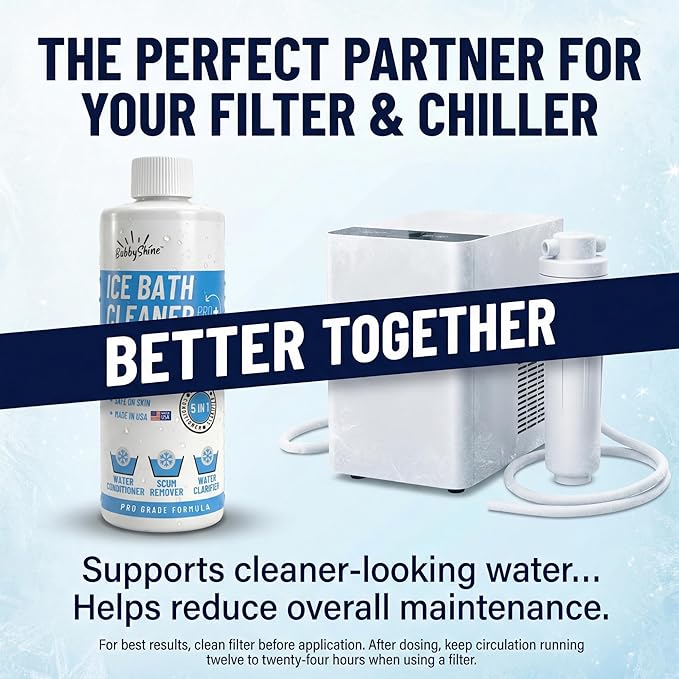 5in1 Weekly Cold Plunge Water Treatment - Cold Plunge Cleaner, Ice Bath Cleaner, Water Stabilizer For Cold Plunge Ice Pod, Clarifier Softener, Cold Plunge Accessories, Ice Bath Accessories