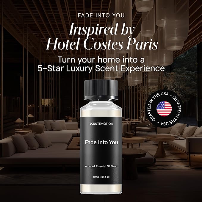 Fade Into You Essential Diffuser Oil – Opulent Resort-Style Aroma, Luxury Fragrance Oil for Ultrasonic & Waterless Diffusers, Notes of Sandalwood, Vanilla & Amber| 4.05 fl oz, 120 mL